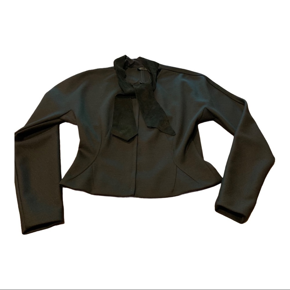 Douglas Hannant Wool Leather Designer Top Size 6